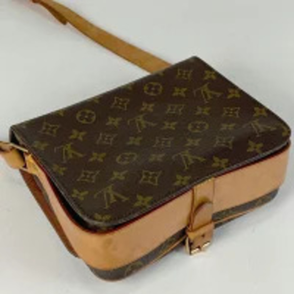 Louis Vuitton Monogram Cartouchiere Crossbody Shoulder Brown Bag